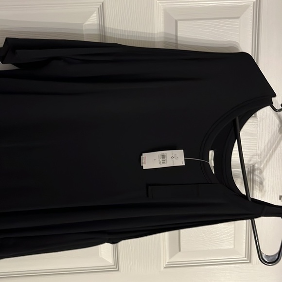 Loft Lou and Grey black dress one shoulder detail Large New NWT soft t shirt - Picture 2 of 2
